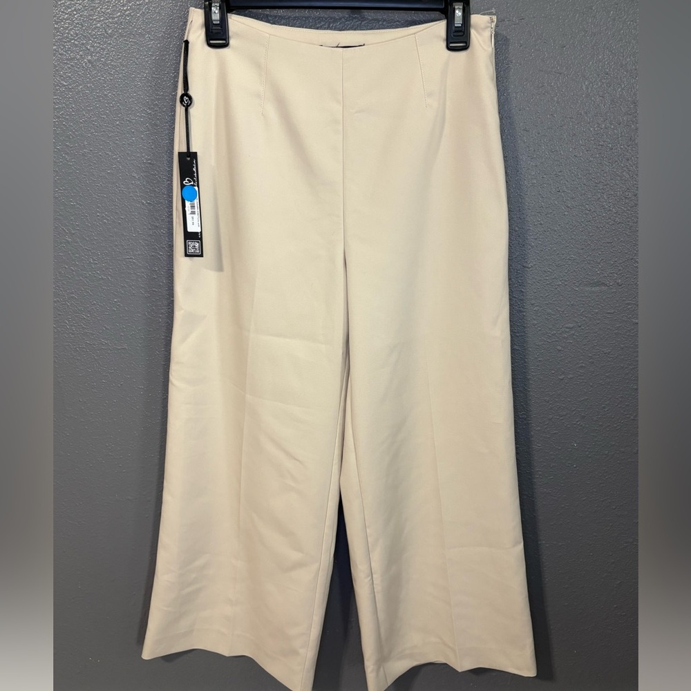 NWT Charlie B Women's Beige Wide-Leg Pants size 4 (SKU 84)